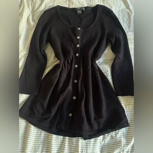 Vintage Black Spring Babydoll style long sleeve